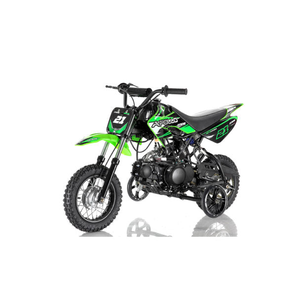 Apollo 70cc Kids Dirt Bike with Training Wheels