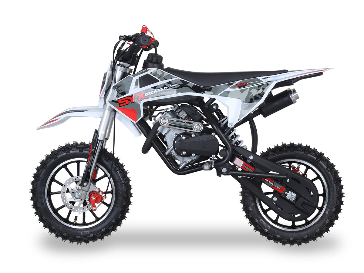 Children's dirt bike with a white background